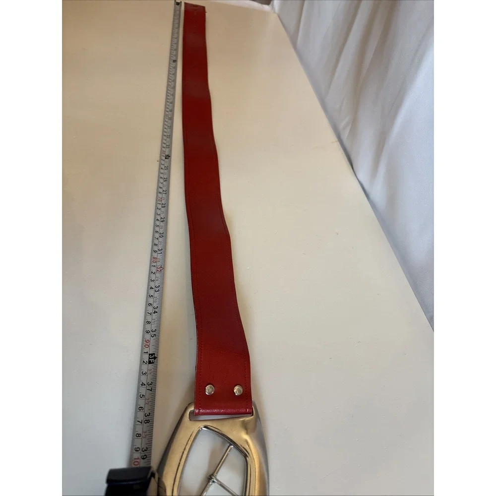 Vtg 1985 Ladies Wide Leather Boston Red Belt #‎ 9993 38